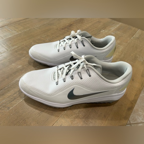 Nike React Men's Golf Shoe US Men’s Size 10.5 White/Silver. New without tags. - Picture 1 of 5